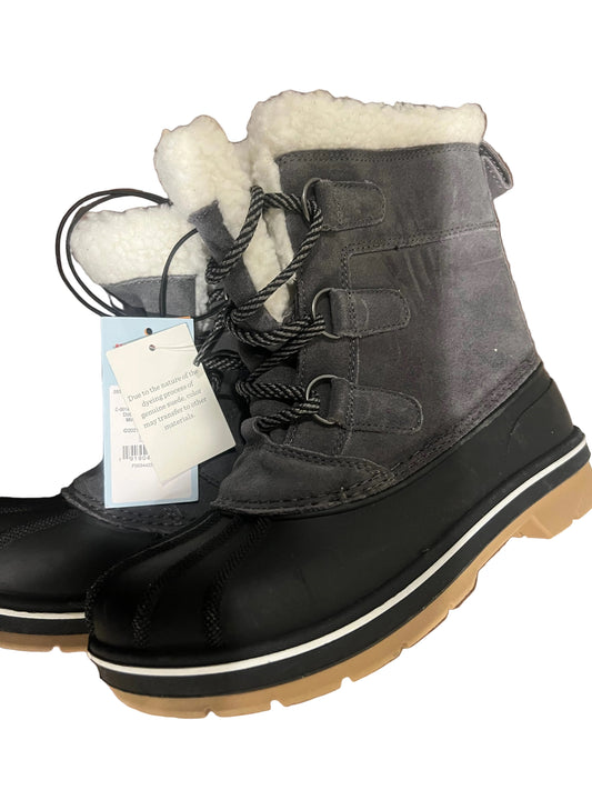 Cat & Jack Girls' Kit Winter Boots Grey - Size 3