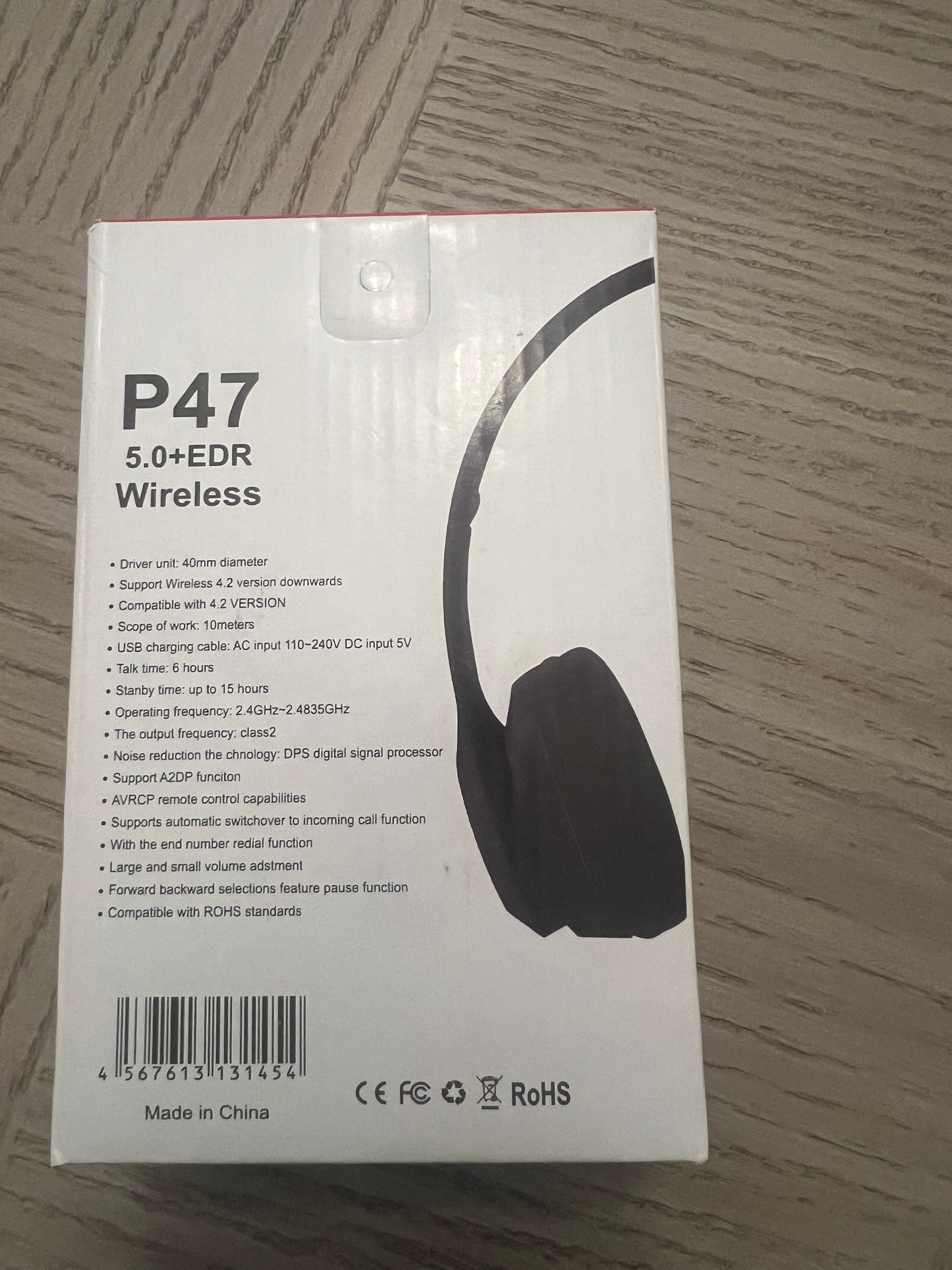 P47 Bluetooth 5.0 Wireless Headphones Foldable Stereo Headset Mic for iPhone , Laptop