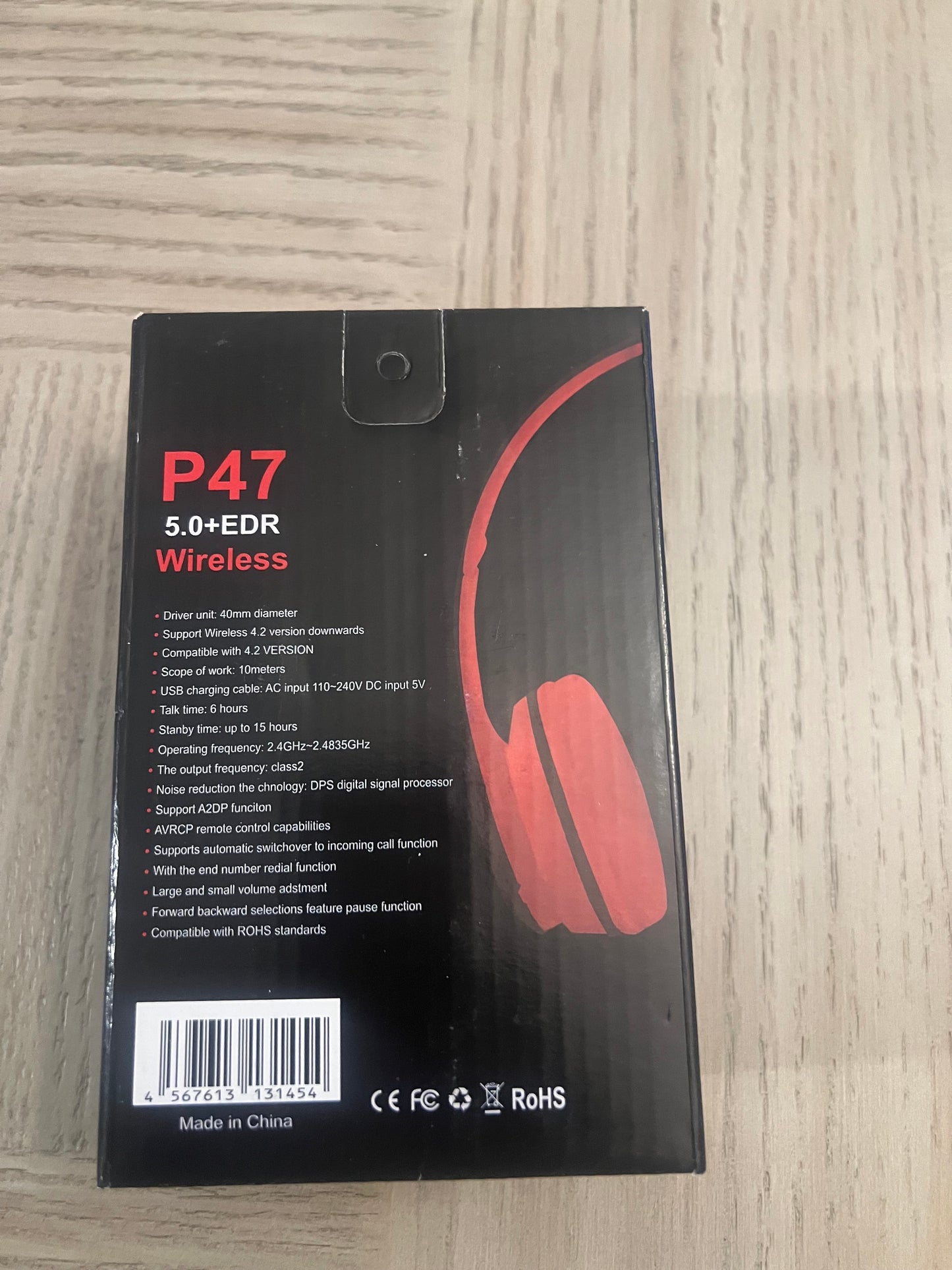 P47 Bluetooth 5.0 Wireless Headphones Foldable Stereo Headset Mic for iPhone , Laptop