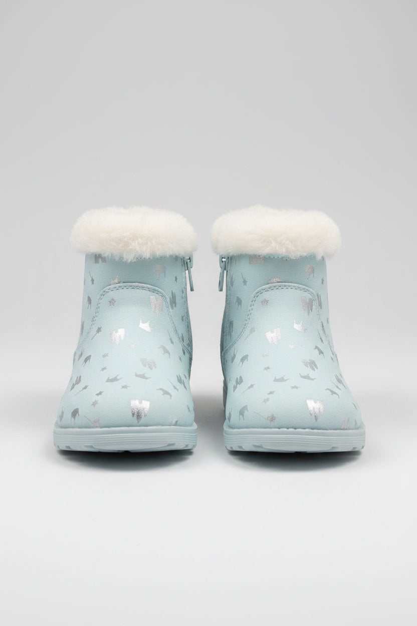 Toddler Girls' Emani Zipper Slip-On Winter Boots Blue- Cat & Jack - CHOOSE SIZE