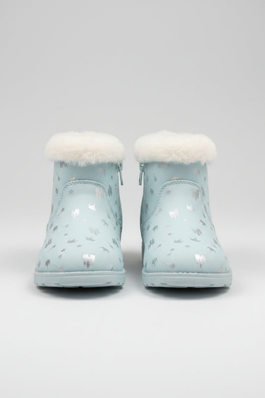 Toddler Girls' Emani Zipper Slip-On Winter Boots Blue- Cat & Jack - CHOOSE SIZE