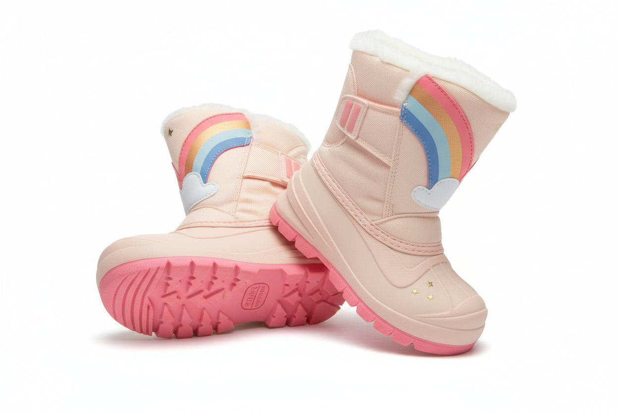 Toddler Girls Frankie Rainbow Pink Winter Boots