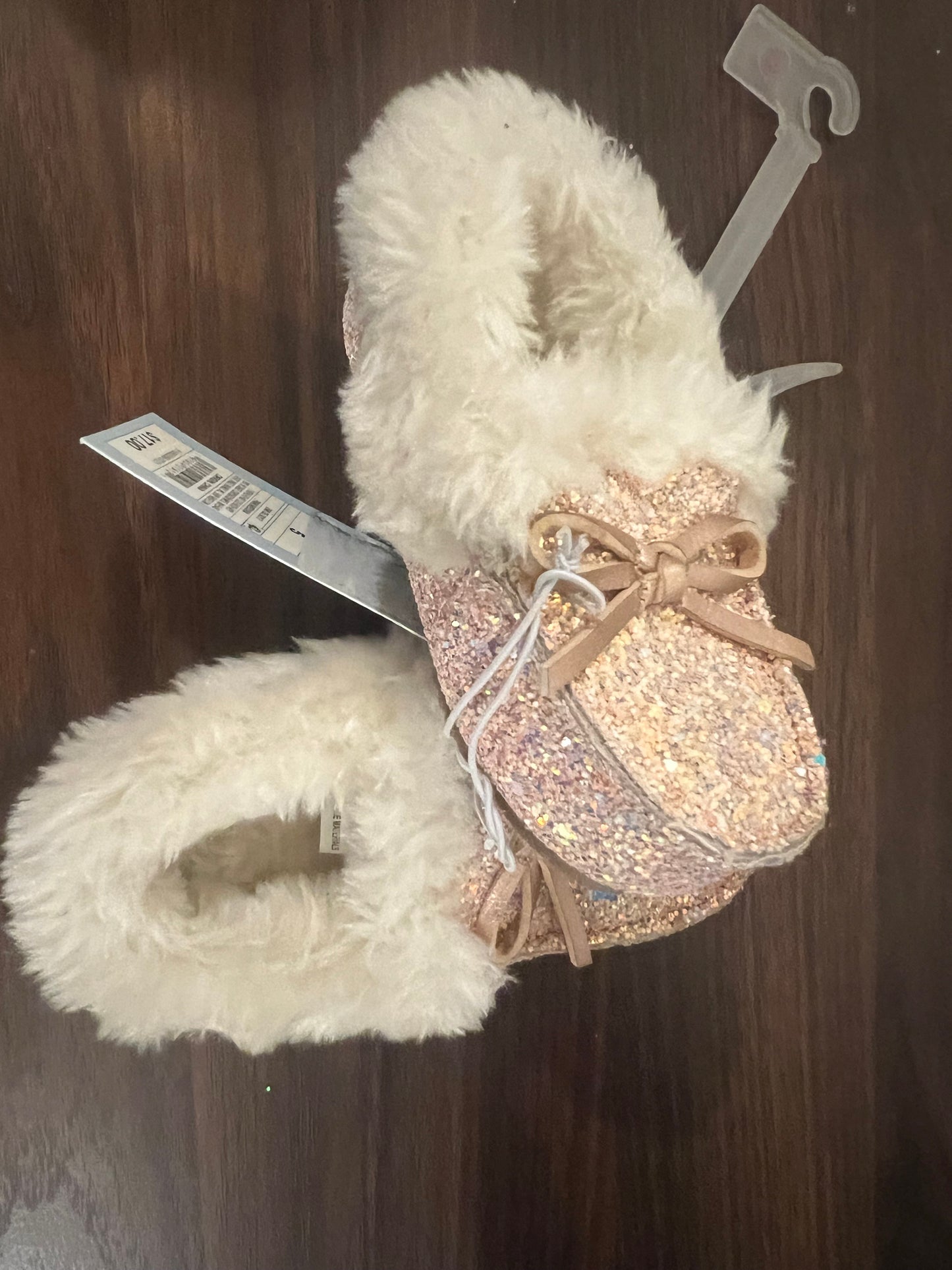 Cat & Jack Toddler Girls' Pink/Medora Glitter Moccasin Slippers - 5