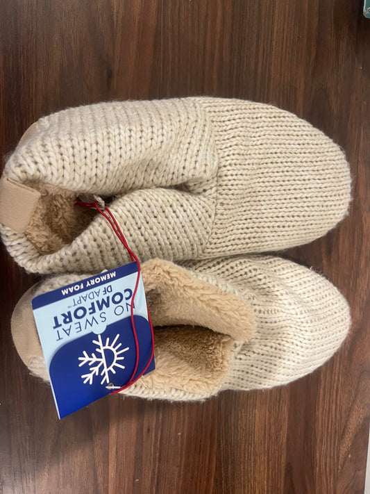 Dluxe by Dearfoams Super Comfort Women's Gray Knit Bootie Slippers - XL