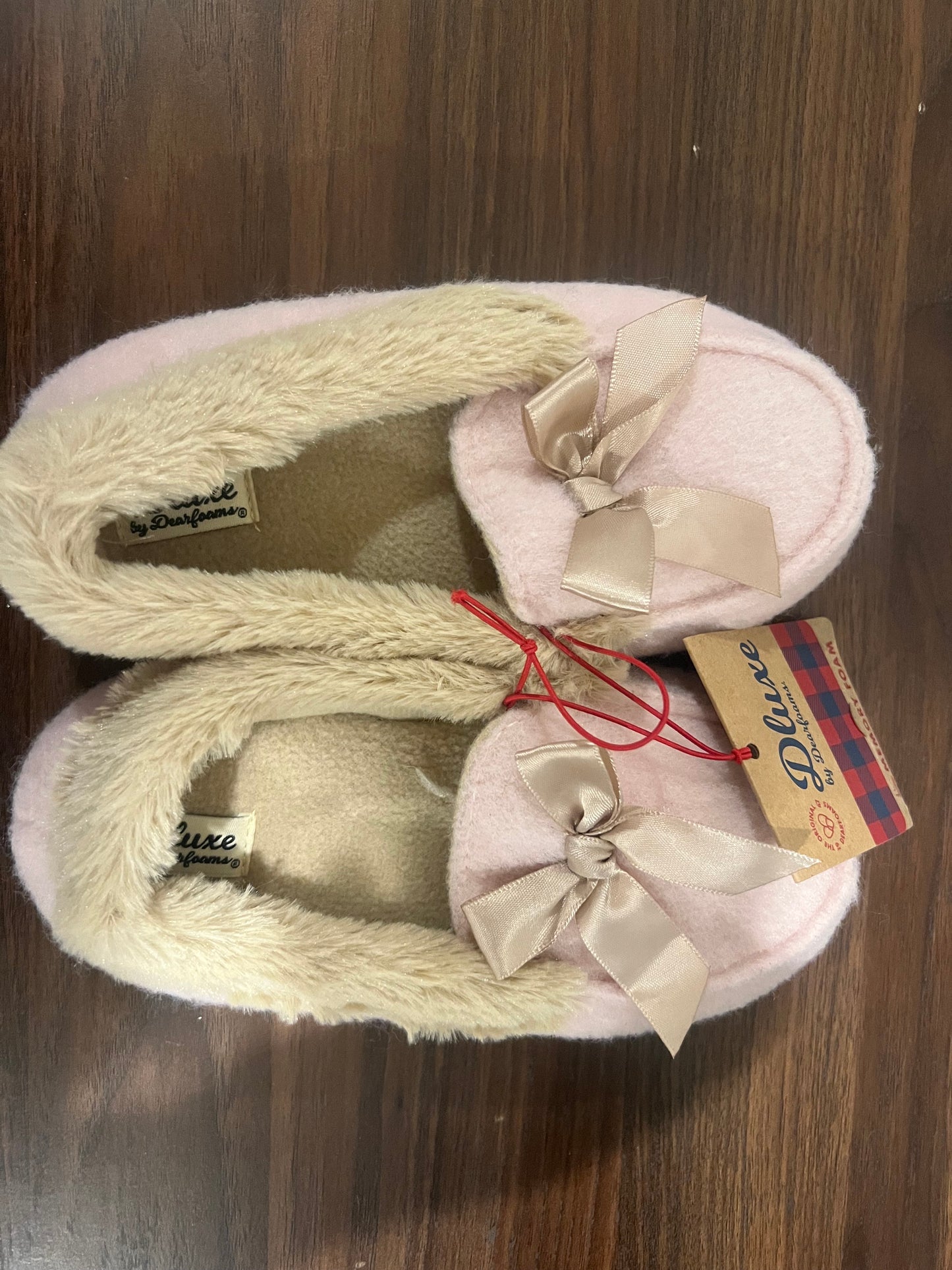 Dluxe by Dearfoams Super Comfort Toddler Girls' Moccasins Bootie Slippers