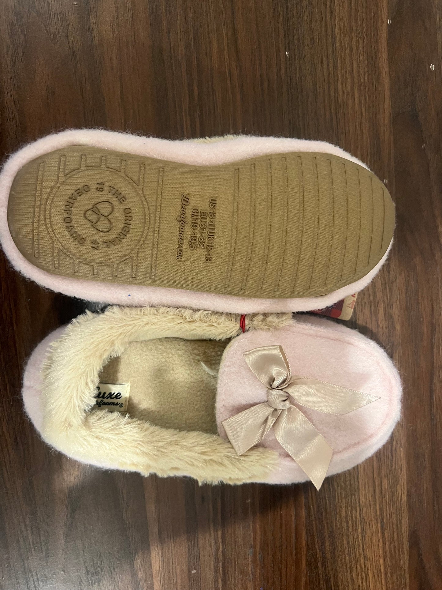 Dluxe by Dearfoams Super Comfort Toddler Girls' Moccasins Bootie Slippers