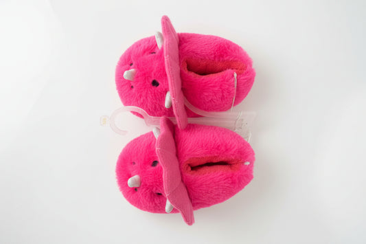 Cat & And Jack Toddler Girls Size S (5-6) Fuchsia Fuzzy Cozy Slippers