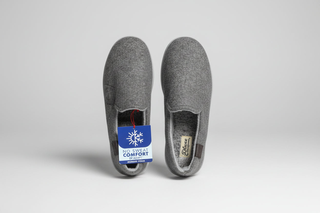 Dluxe By Dearfoams  Woman's Comfy Fleece Memory Foam Indoor/Outdoor Slippers - (9-10