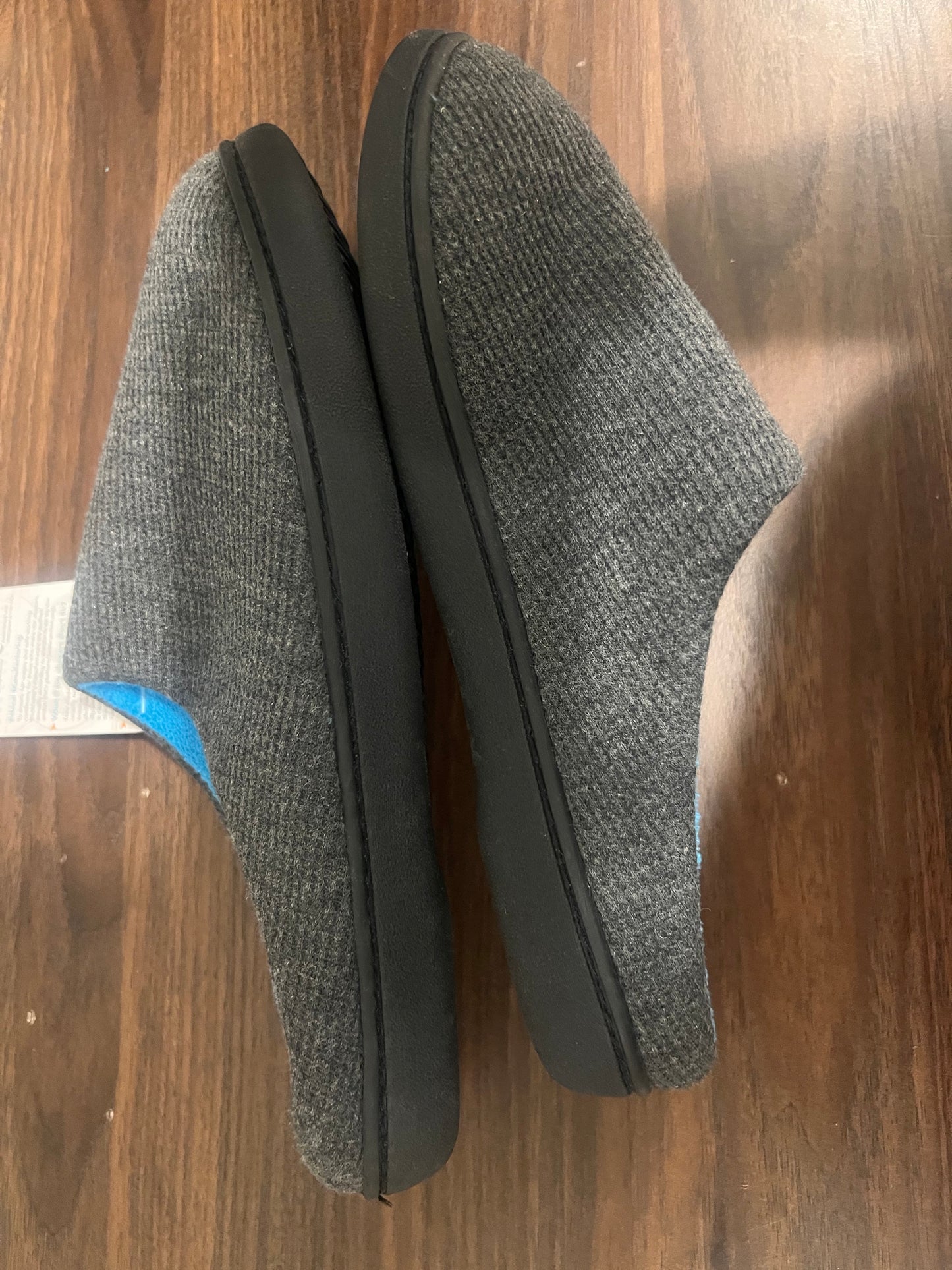 RockDove Men's Original Two-Tone Memory Foam Slipper Dark Gray/Blue sz 9-10(L)