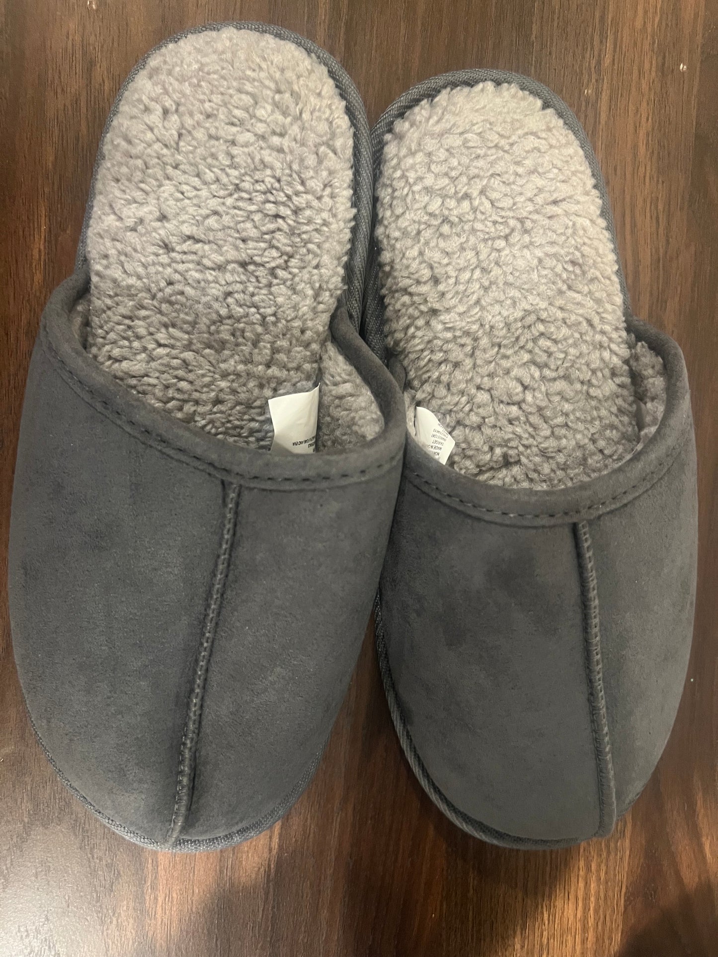 Cat & Jack Unisex Gray/Ellis Scuff Slide Slippers Open Back Slip-On -- L (4/5)
