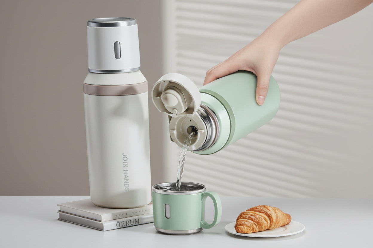 Portable 316 Stainless Steel Insulated Water Bottle 600ML Cold and Hot Flask - CHOOSE COLOR