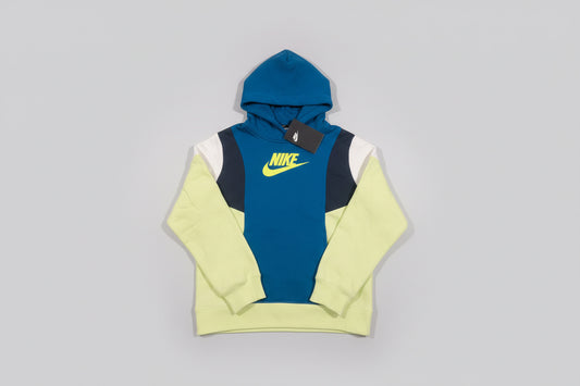 Nike Big Boys Hoodie Sportswear Pullover Hoodie Size Small Neon Green Yellow Blue
