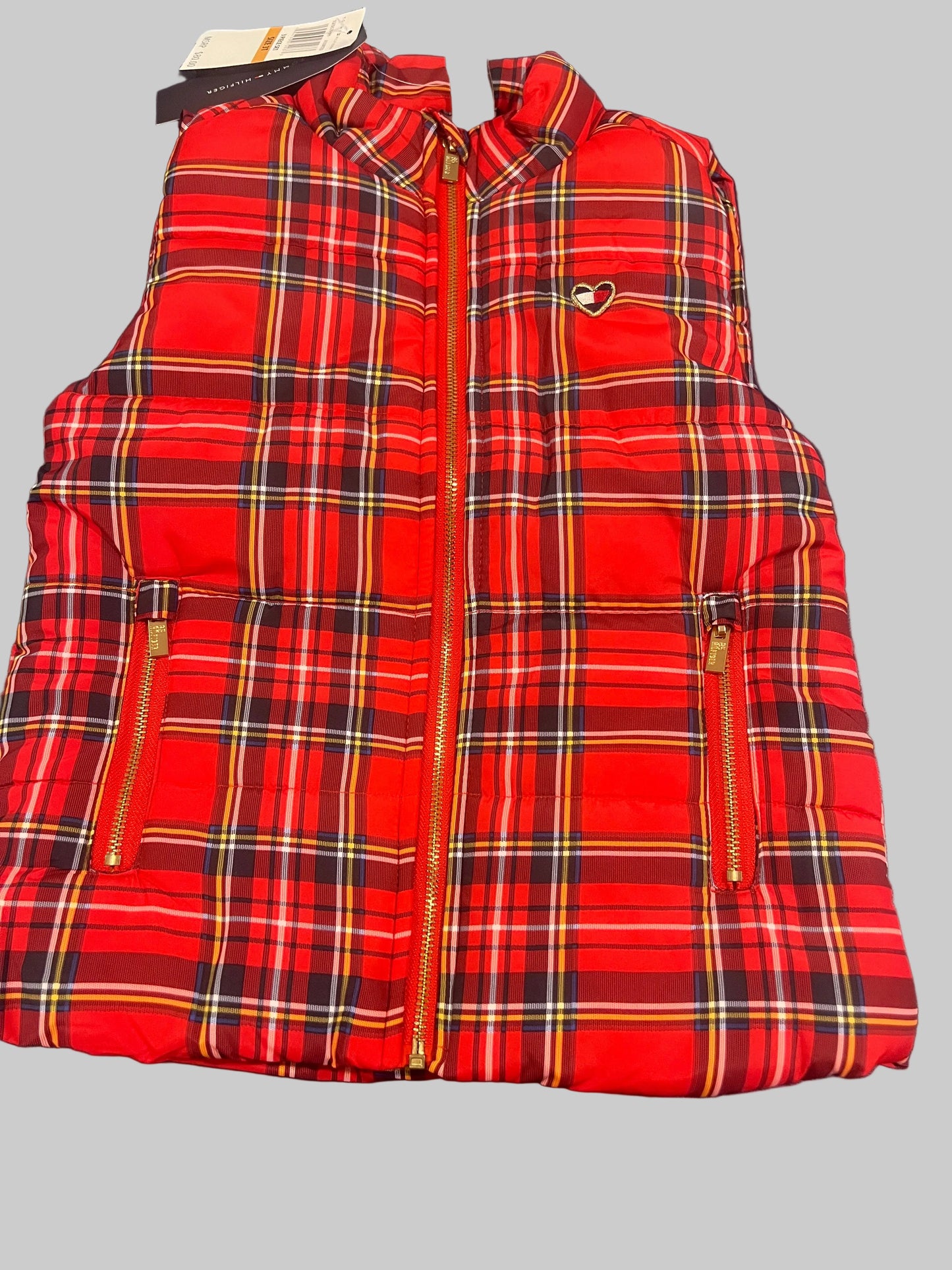 Tommy Hilfiger Toddler Girl’s Gold Star Long Sleeve Tee, Leggings and Puffer vest Set