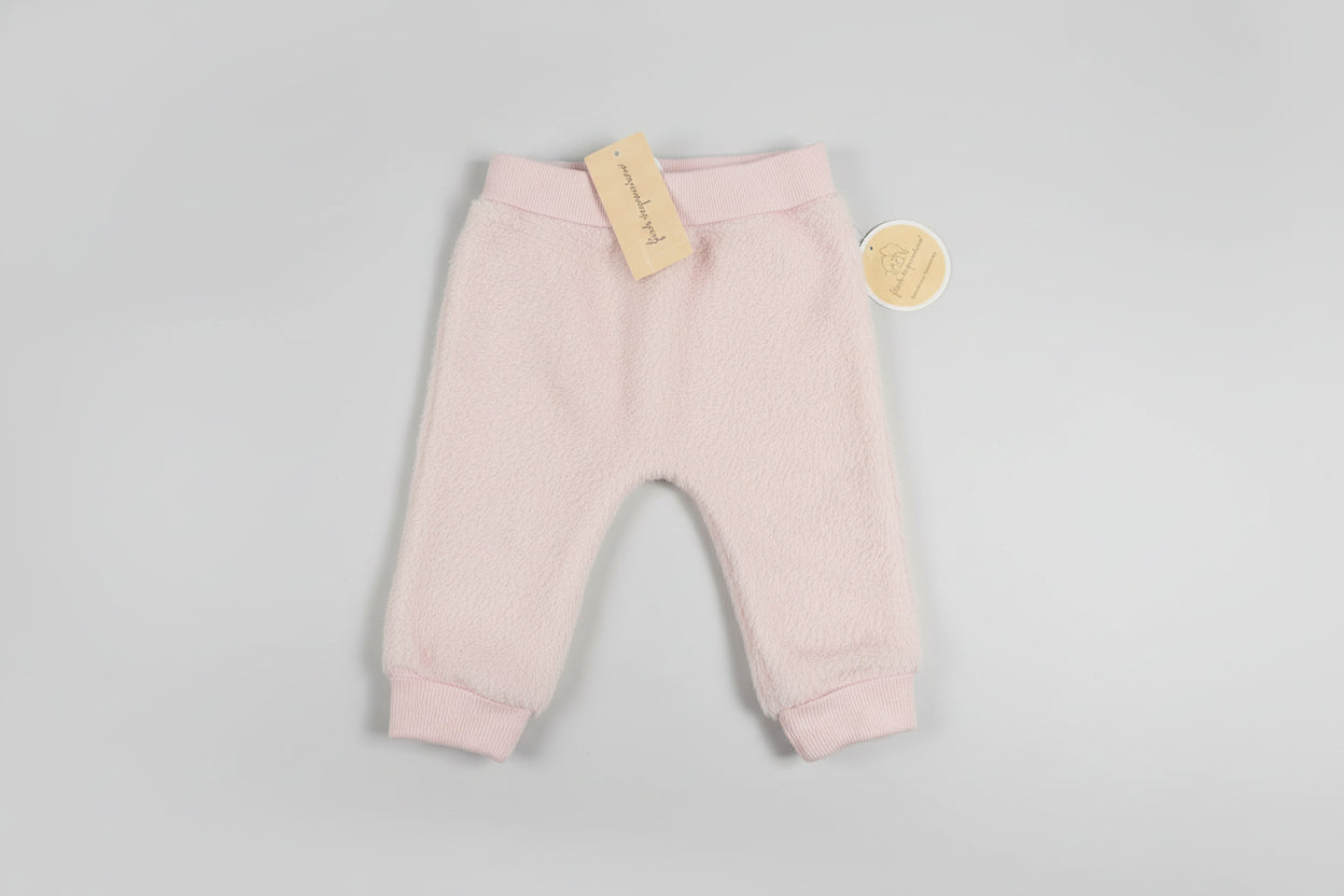 First Impressions Baby Girl' Faux-Sherpa Light Pink Jogger pant