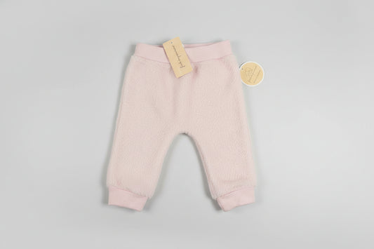 First Impressions Baby Girl' Faux-Sherpa Light Pink Jogger pant