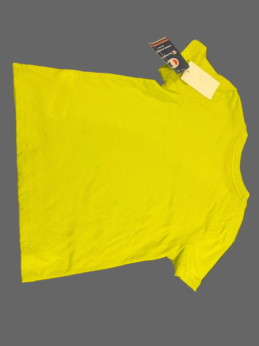 Champion Boys Logo-Print Lime Green Casual Active Wear T-shirt