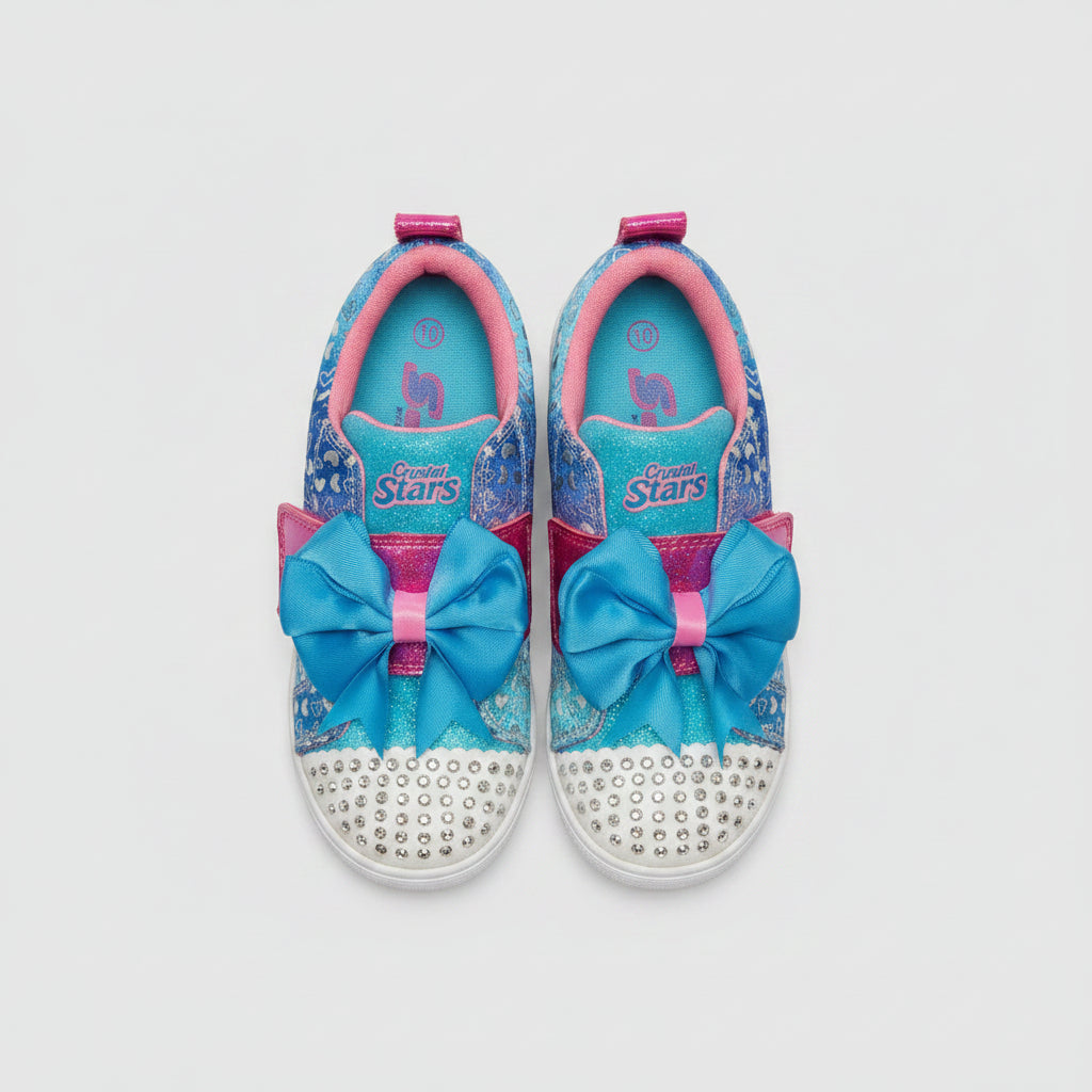 Skechers Toddler Girls Crystal Stars Light up Sneakers - Size 10