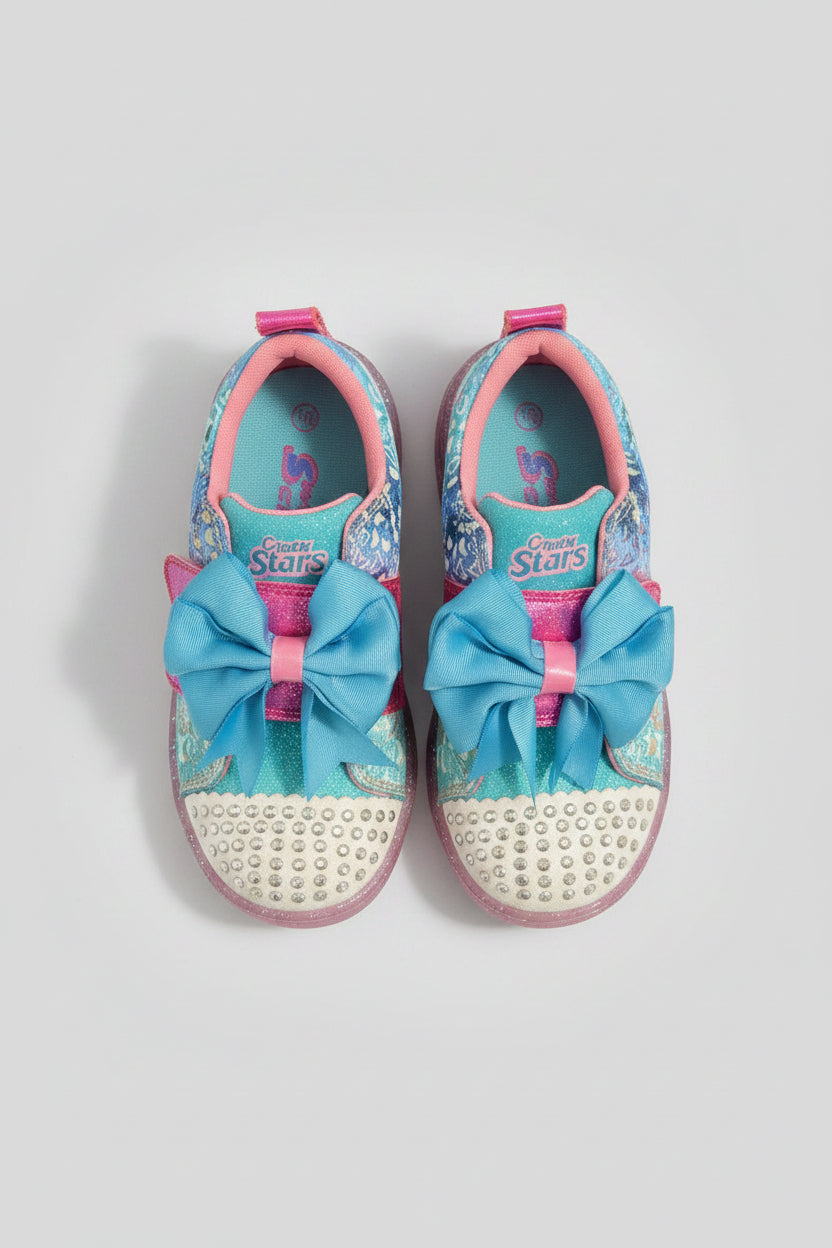 Skechers Toddler Girls Crystal Stars Light up Sneakers - Size 10