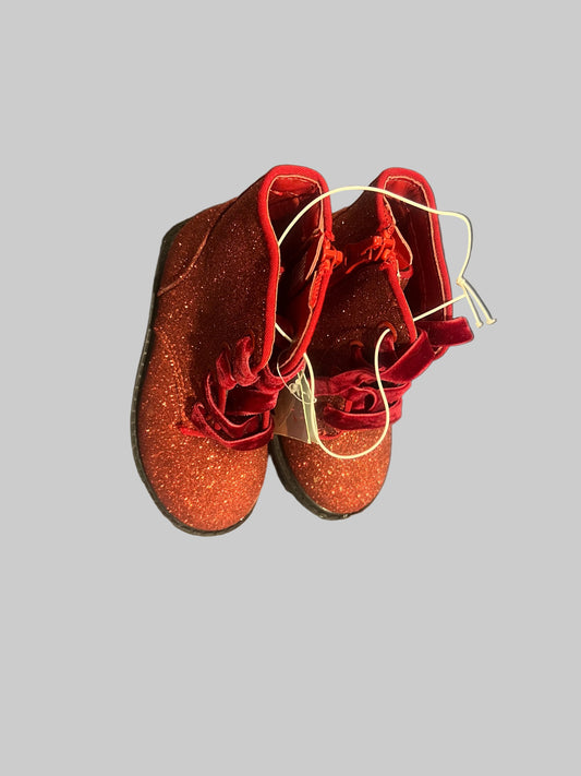 Cat & Jack Giovanna Toddler Girls' Lace-Up Side-Zipper Combat Red Boots - 6