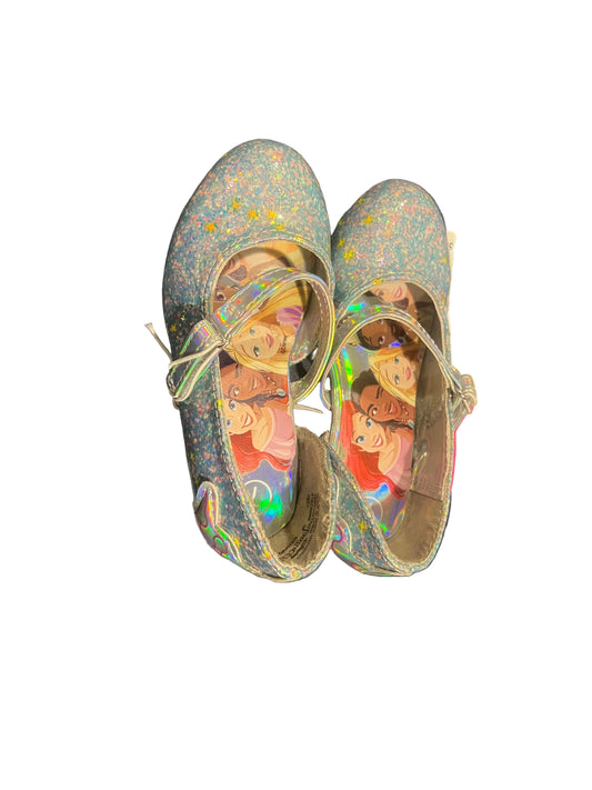 Disney Princess Toddler Girls Heels Ariel Moana Tiana Belle Silver - Size 7