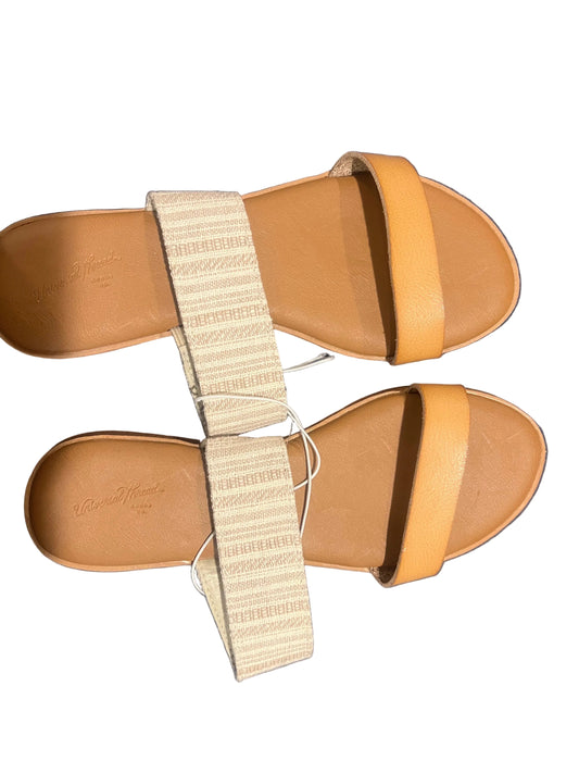 Universal Thread Women's Torri Two Band Slide Sandals Taupe- Size 6