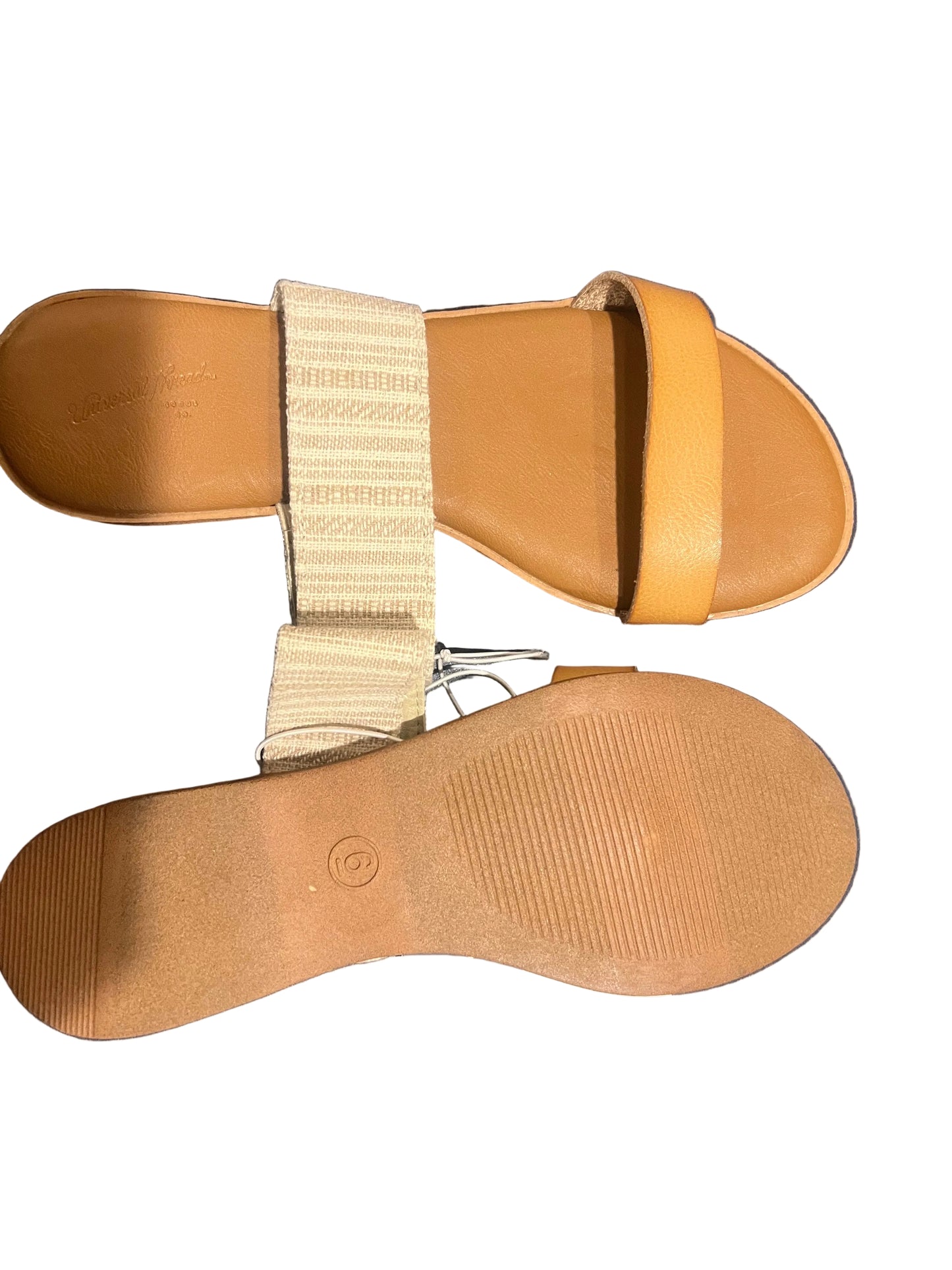 Universal Thread Women's Torri Two Band Slide Sandals Taupe- Size 6