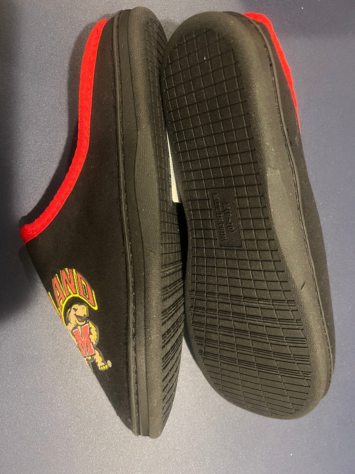 Men's ZooZatz Maryland Terrapins Memory Foam Slippers - Size M (9-10)