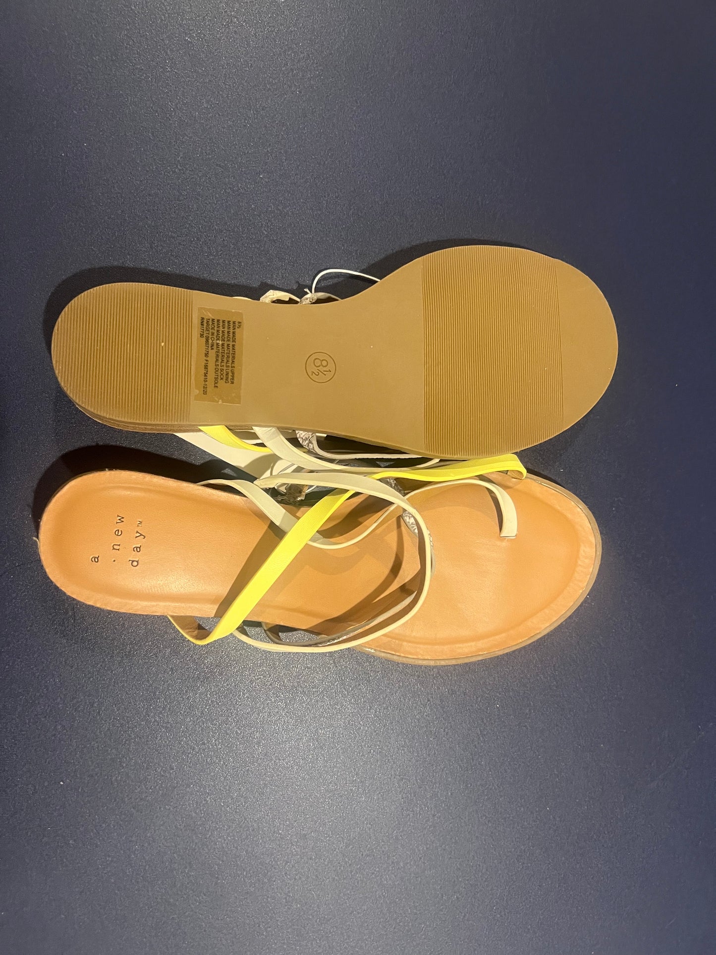 A New Day Women's Jasmine Strappy Sliver Wedge Sandals Yellow
