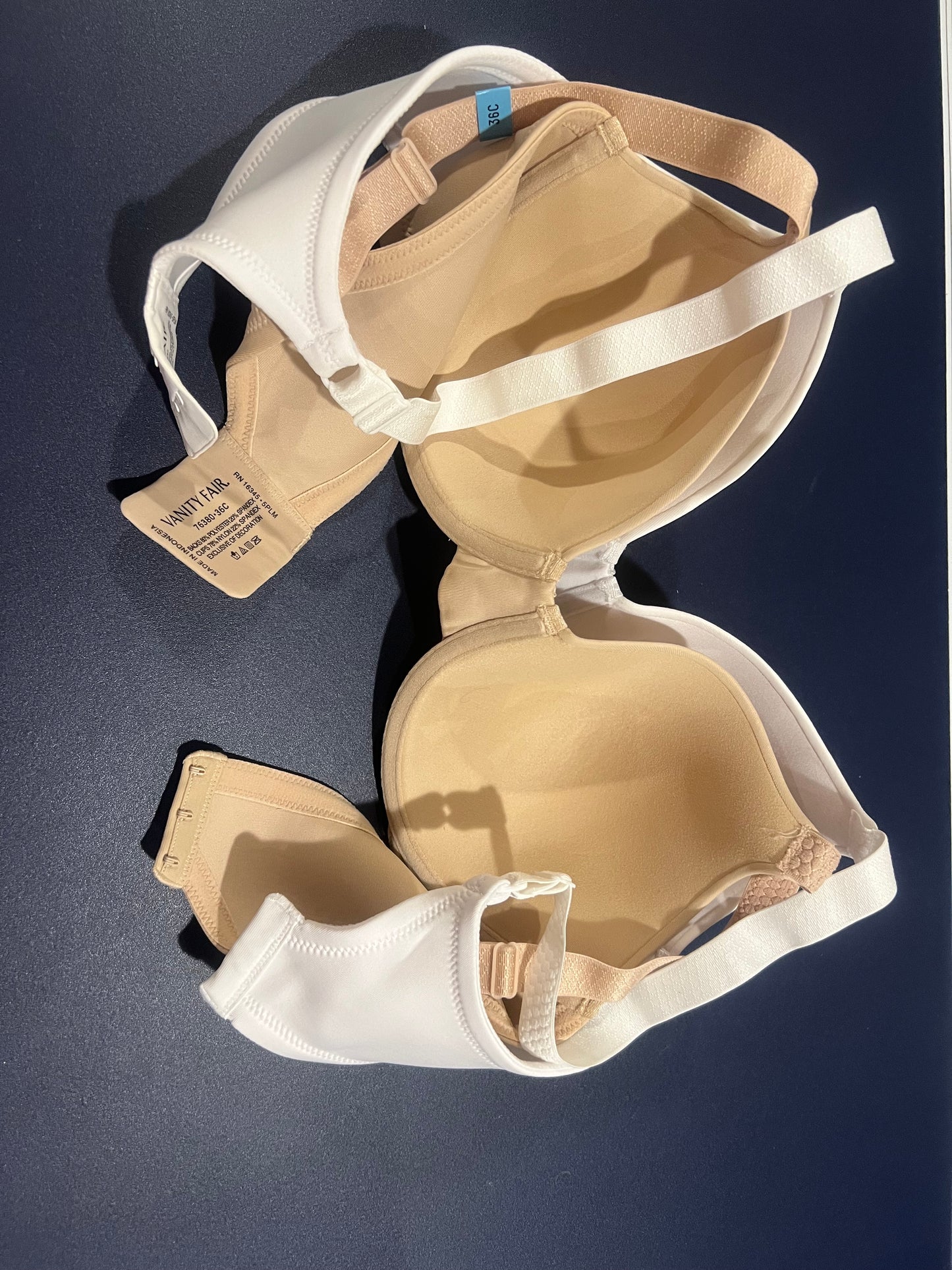Vanity Fair Women's Full Figure Beauty Back Smoothing Bra, 4 Way Stretch Fabric- 36C (2 set)