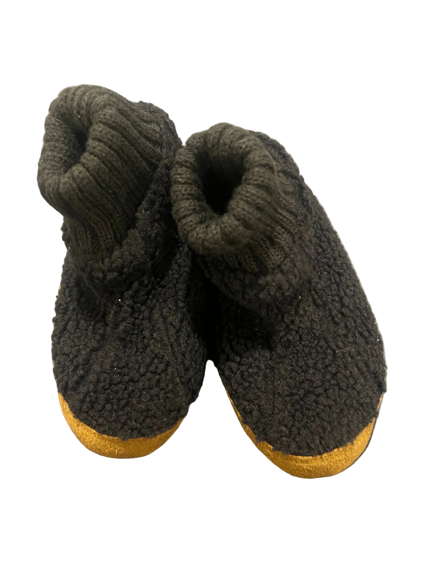 Land's End Toddlers Sherpa Fleece Bootie Slippers Radiant Navy with Letter B - Size 10