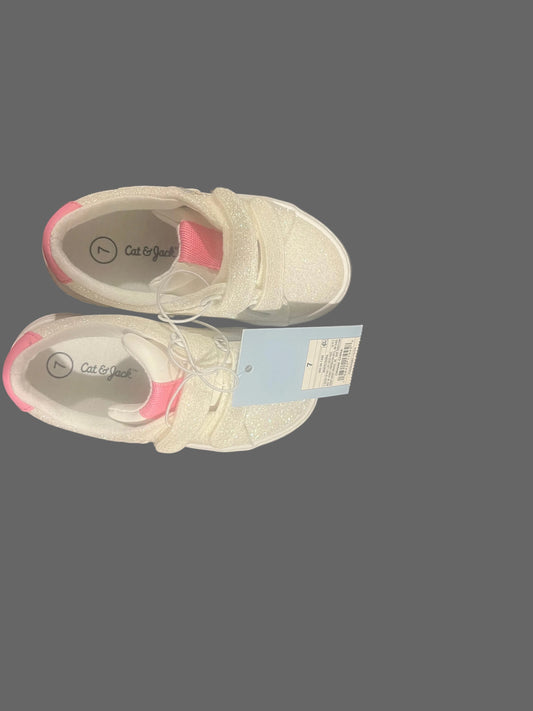 Toddler Girl's Sora Glitter Sneakers White - Cat & Jack - Size 7