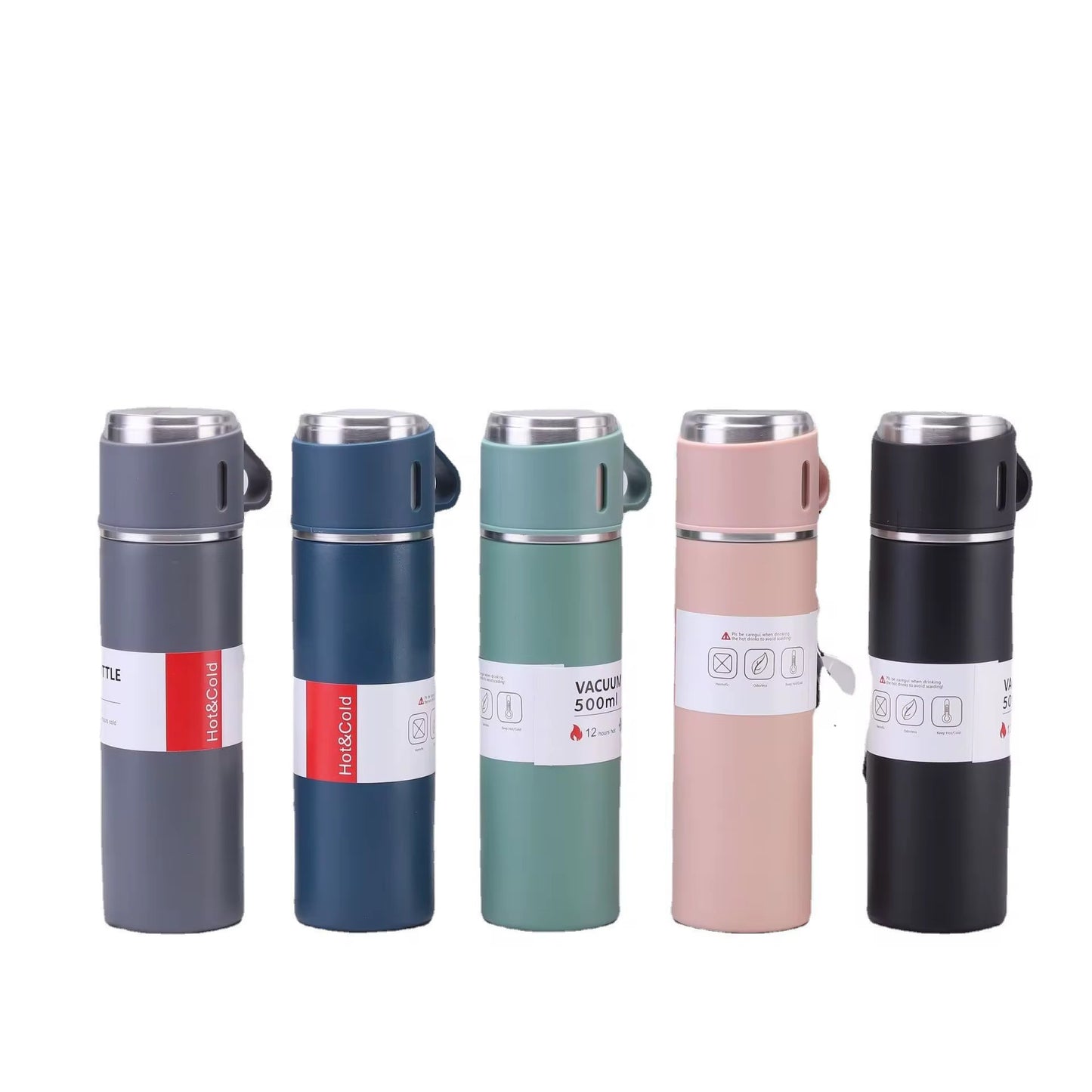 High Quality  Thermo 500ml 304 Stainless Steel Vaccuum Flask Gift Set- CHOOSE COLOR