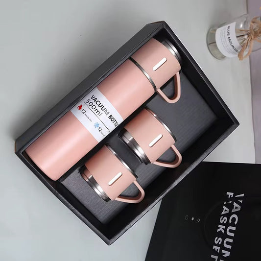 High Quality  Thermo 500ml 304 Stainless Steel Vaccuum Flask Gift Set- CHOOSE COLOR