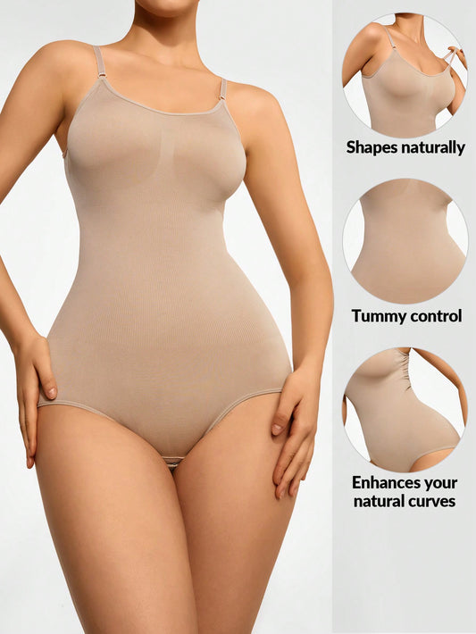 Women's Apricot Backless Briefs Body Shaper with Tummy Control - CHOOSE SIZE