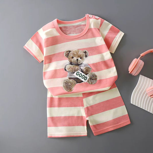Toddler Boys Summer Casual Outfit Graphic Top & Shorts set - Size 18M