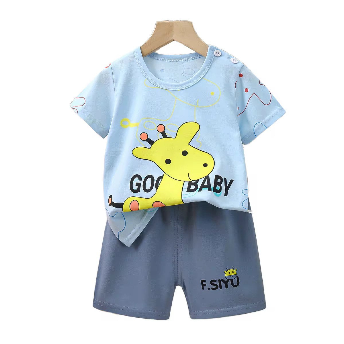 Toddlers' Summer Casual Outfit 2PCS Short Sleeve with Pants Clothing set - Sizes 9M