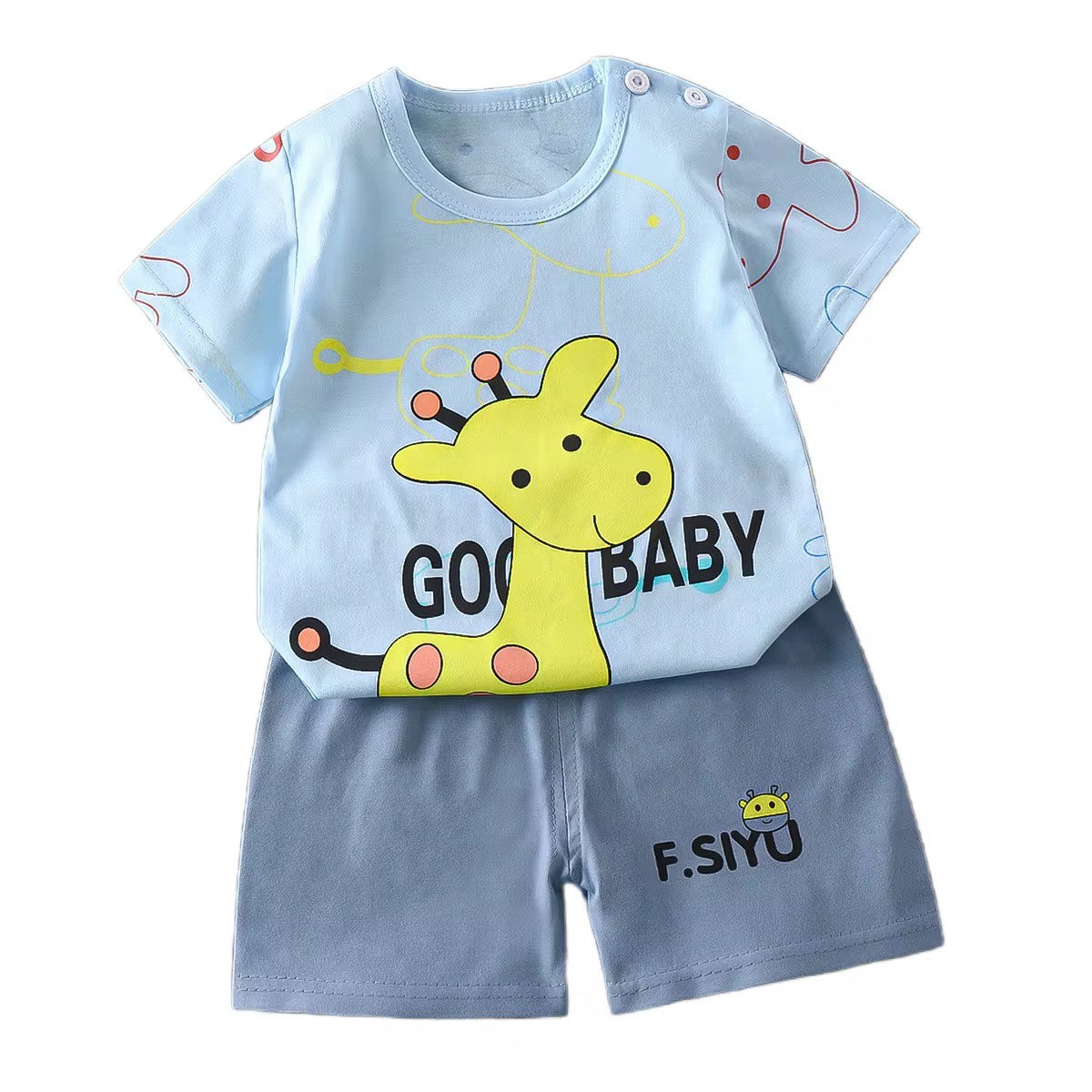 Toddlers' Summer Casual Outfit 2PCS Short Sleeve with Pants Clothing set - Sizes 9M