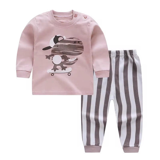 Kids Pajamas set 100% Printed Cotton Sleepwear - Size 12M