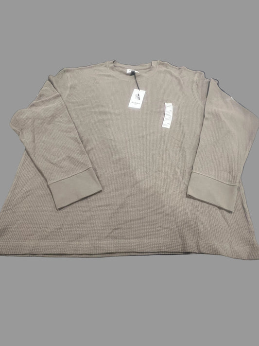 Goodfellow & Co Men's Long Sleeve Thermal Waffle Knit Shirt Warm Grey - Size XXL