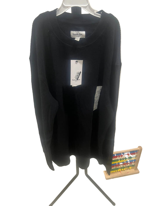 Goodfellow & Co Men's Long Sleeve Thermal Waffle Knit Shirt Black - Size M