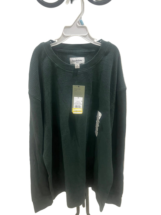 Goodfellow & Co Men's Long Sleeve Thermal Waffle Knit Shirt Green - Size M
