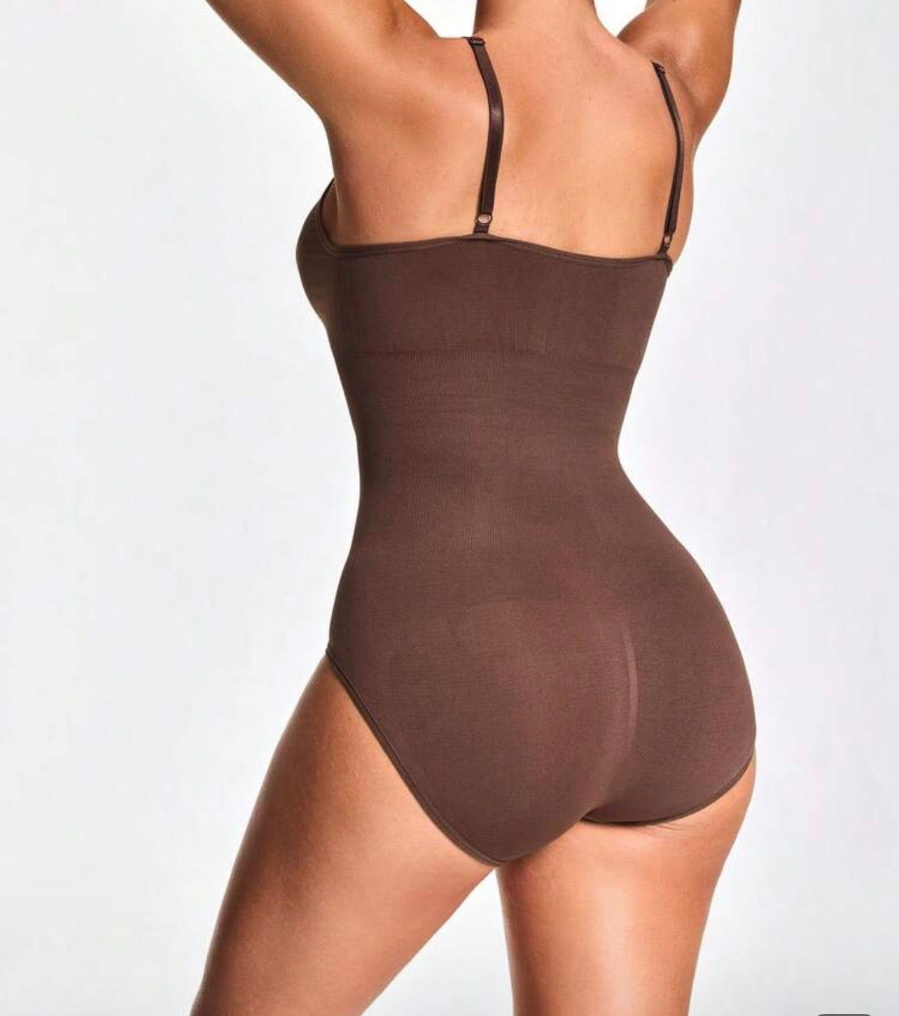 Women One Piece Shapewear Camisole Bodysuit Chocolate Brown - CHOOSE SIZE