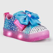 Skechers Toddler Girls Crystal Stars Light up Sneakers - Size 10