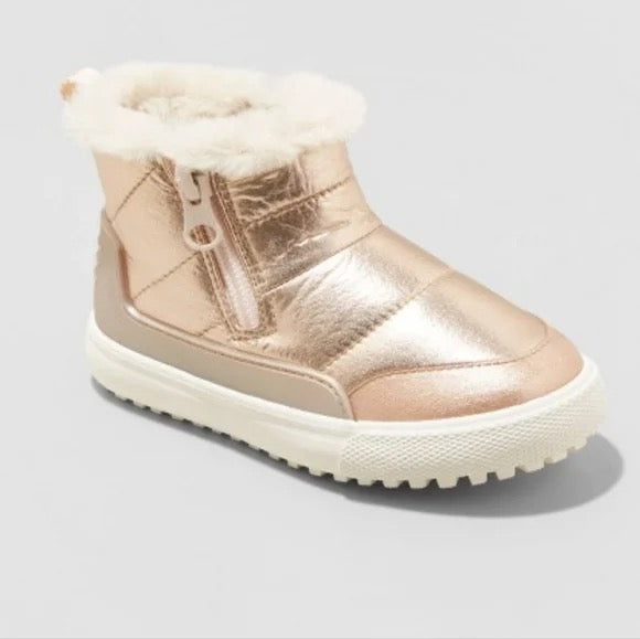 Toddler Double Zipper Slip-On Indiana Boots Rose Gold- Cat & Jack - CHOOSE SIZE