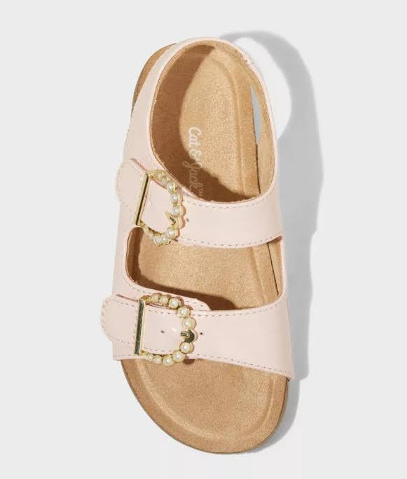 Toddler Reagan Footbed Sandals Pink - Cat & Jack - CHOOSE SIZE