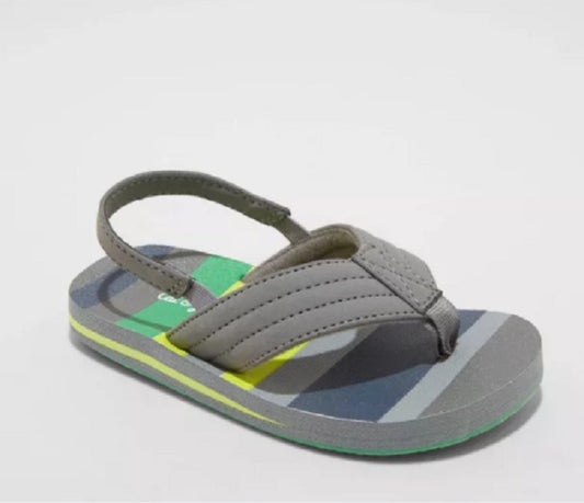 Cat & Jack Kids' Boys Ash Flip Flop Sandals - Size S ( 5/6)