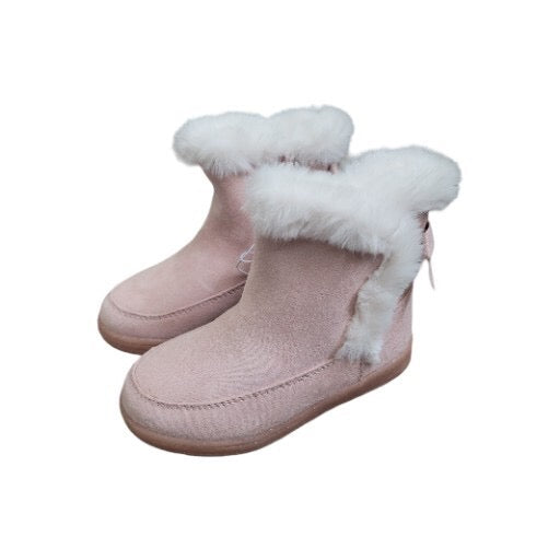 Cat & Jack Toddler Girls Omie Shearling Faux Fur Bows Winter Boots Pink - CHOOSE SIZE