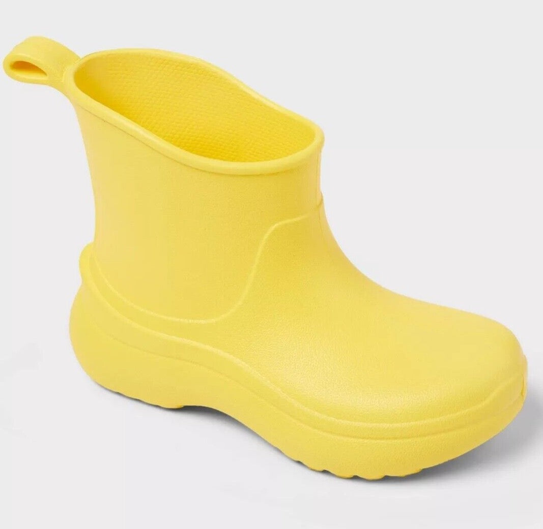 Toddler Unisex Eli Rain Boots Yellow Waterproof Pull On - Cat & Jack