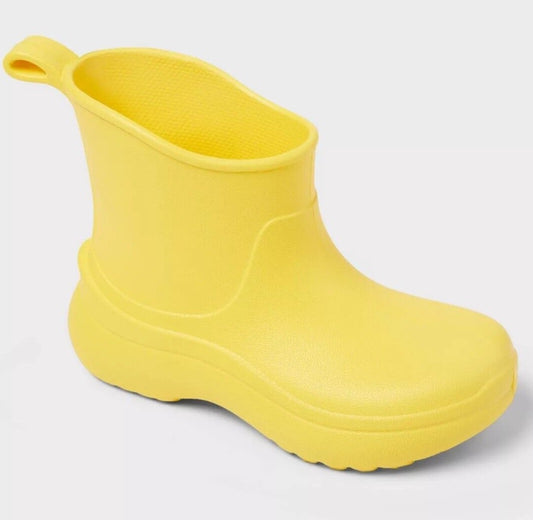 Toddler Unisex Eli Rain Boots Yellow Waterproof Pull On - Cat & Jack