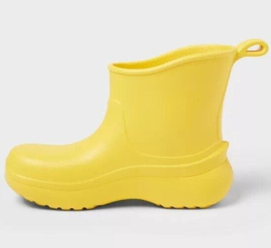 Toddler Unisex Eli Rain Boots Yellow Waterproof Pull On - Cat & Jack